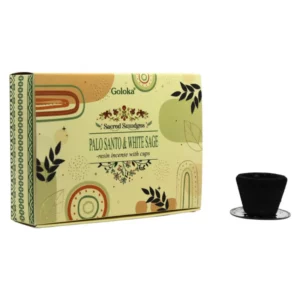 Goloka Palo Santo & White Sage naturaalsed lõhnavaigu puusöetopsid