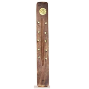 Viirukihoidja Wooden Brass Inlay #3 26 cm