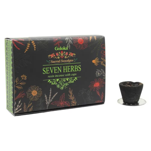 Goloka Seven Herbs naturaalsed lõhnavaigu puusöetopsid Goloka Seven Herbs naturaalsed lõhnavaigu puusöetopsid