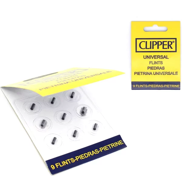 Clipperi süütajakivid – 9 tk originaalsed flint‑kivid Clipperi süütajakivid 9 tk originaalsed flint‑kivid