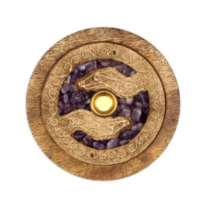 Amethyst Healing Hands Viirukihoidja