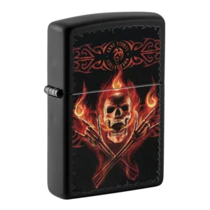 Süütaja Zippo Anne Stoke Flaming Skull