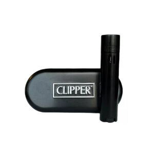 Süütaja Clipper Metal Jet Flame Black (kinkekarbis)