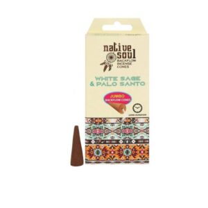 Native Soul White Sage and Palo Santo Backflow Tagasivoolu viirukid 12 vnt.