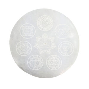 Selenite 7 Chakras Circle Viirukihoidja