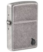 Zippo bensiinivälgumihkel Armor Flame Silver leegimotiiviga