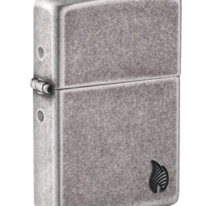 Zippo bensiinivälgumihkel Armor Flame Silver leegimotiiviga
