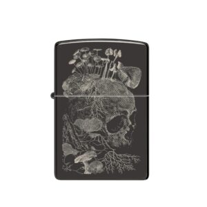 Zippo välgumihkel Black Gloss Skull Mushroom