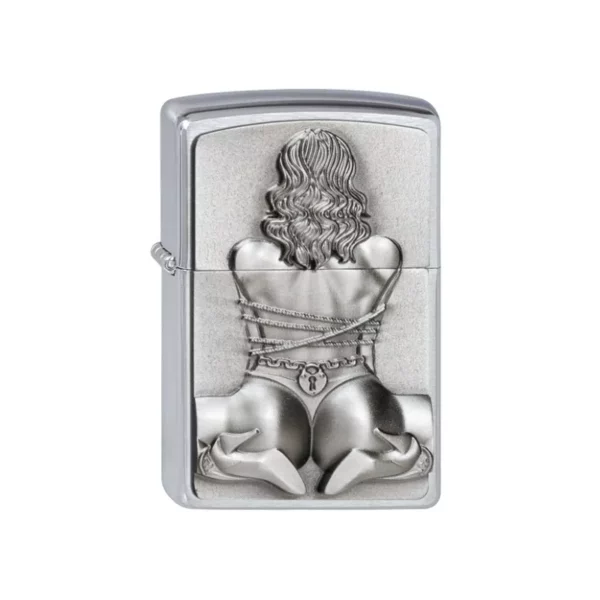 Ziebtuvelis-Zippo-Bondage-Girl-Emblem.webp
