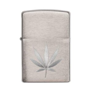 Zippo välgumihkel Chrome Mari Leaf Design