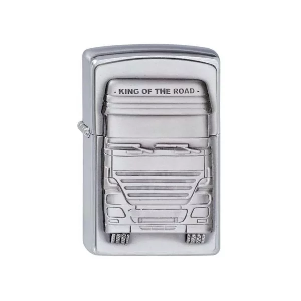 Zippo bensiinivälgumihkel King of the Road veoauto embleemiga Zippo bensiinivälgumihkel King of the Road veoauto embleemiga