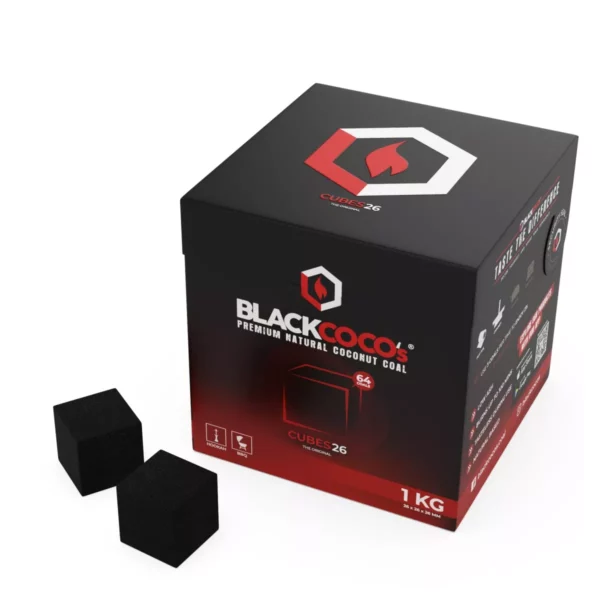 blackcocos-premium-coconut-coal-26mm-eesti-talin Naturaalne kookossüsi ,,Blackcoco's 26mm'' 1 kg. Esti