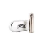 Süütaja Clipper Metal Jet Flame Silver