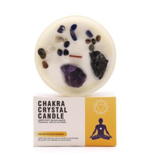 Sojavahast küünlad Chakra Crystal Solar Plexus Chakra