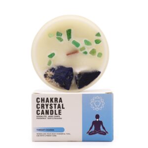 Sojavahast küünlad Chakra Crystal Throat Chakra