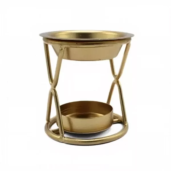 vaike-kuldne-metallist-viirukipoleti-dervadele Väike kuldne metallist viirukipõleti – minimalistlik disain (7×6 cm)