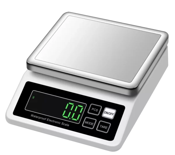 Veekindel digitaalne kaal DH 10kg 0.1g roostevabast terasest platvormiga Bongid.ee e-poes